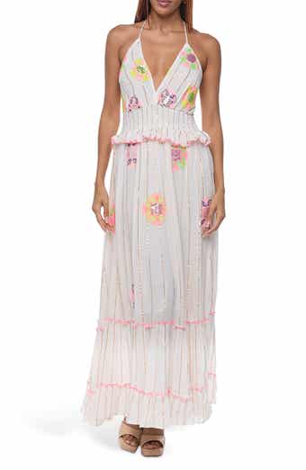 RANEES Embellished Cotton Cover-Up Maxi Dress