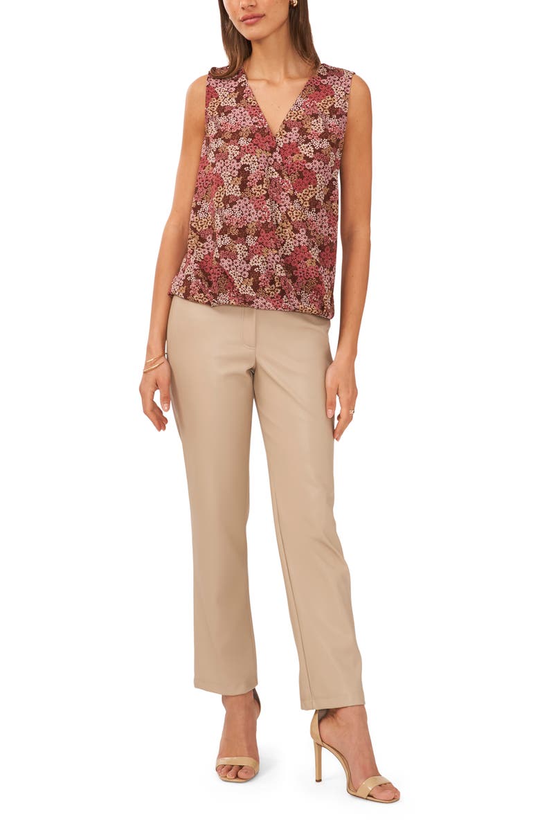 Halogen<sup>®</sup> Floral Print Surplice Sleeveless Blouse, Alternate, color, 