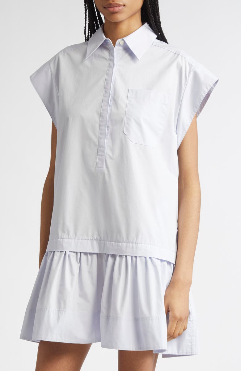 A.L.C. Brock Cotton Poplin Minidress, Alternate, color, Aqua