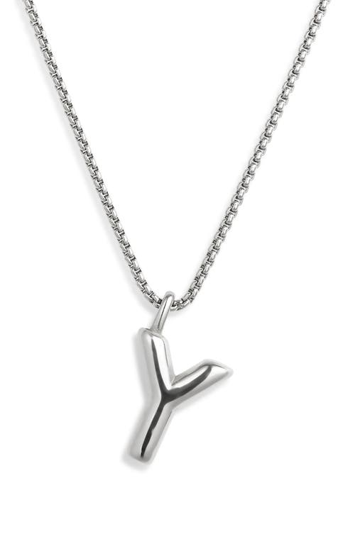 Open Edit Waterproof Bubble Initial Pendant Necklace