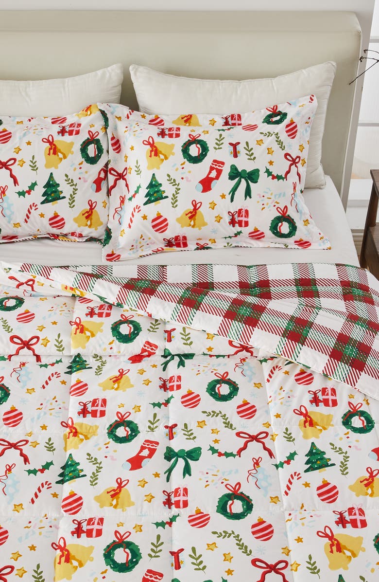 Woven & Weft Holiday 3-Piece Comforter Set, Alternate, color, Celebration