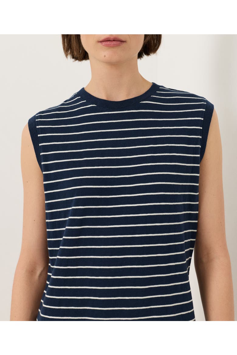 Organic Cotton Soft-Slub Essential Easy Muscle Tee Maxi Dress, Alternate, color, Saranac Stripe