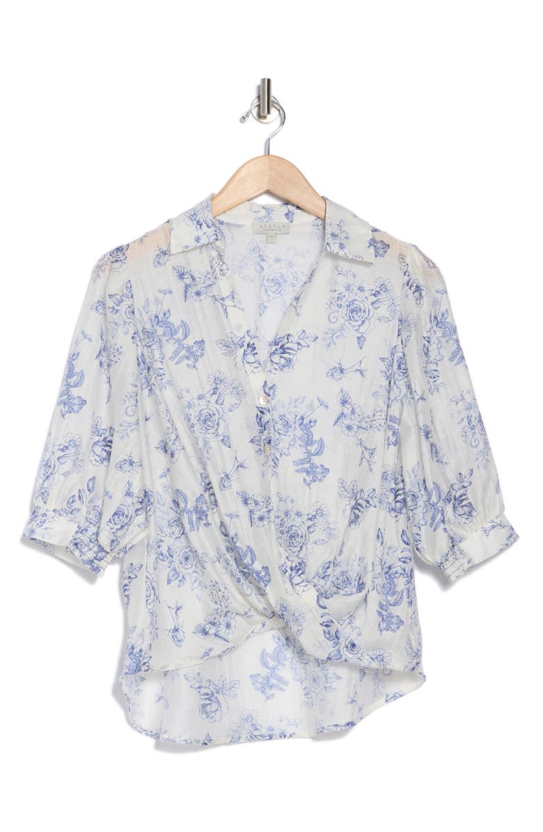 CHENAULT Floral High-Low Shirt, Alternate, color, 