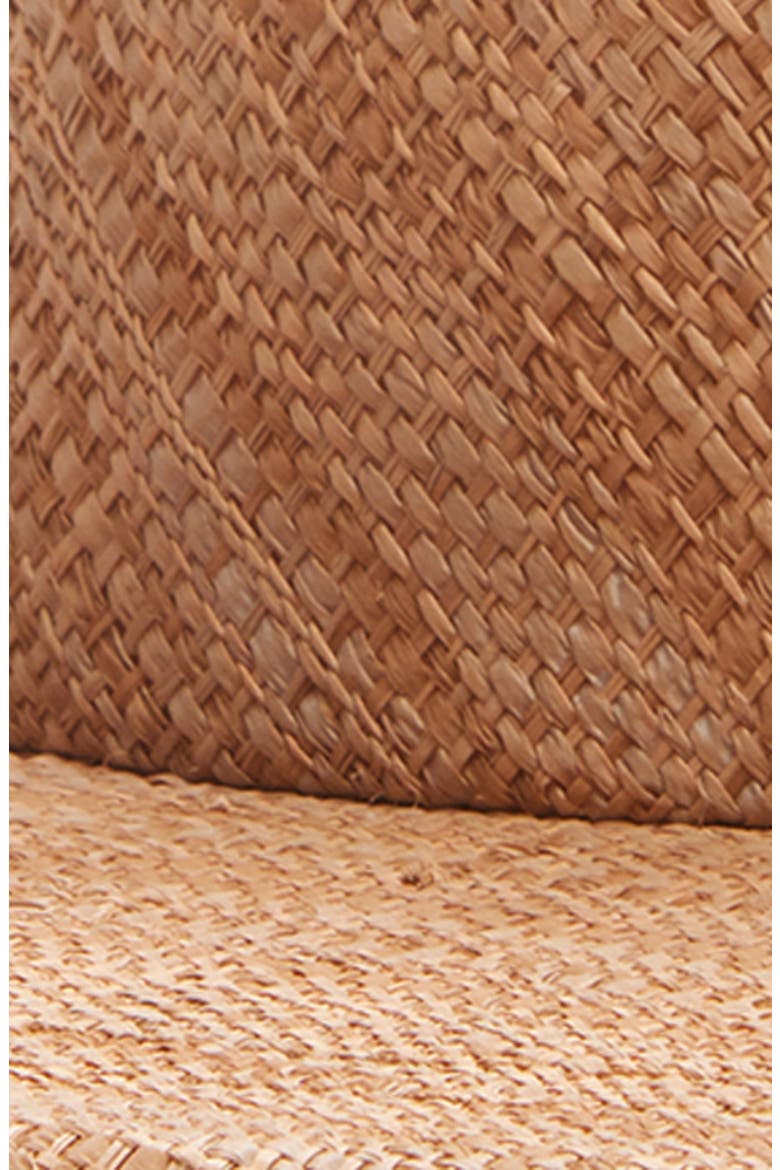 Monogram Straw Visor, Alternate, color, BROWN