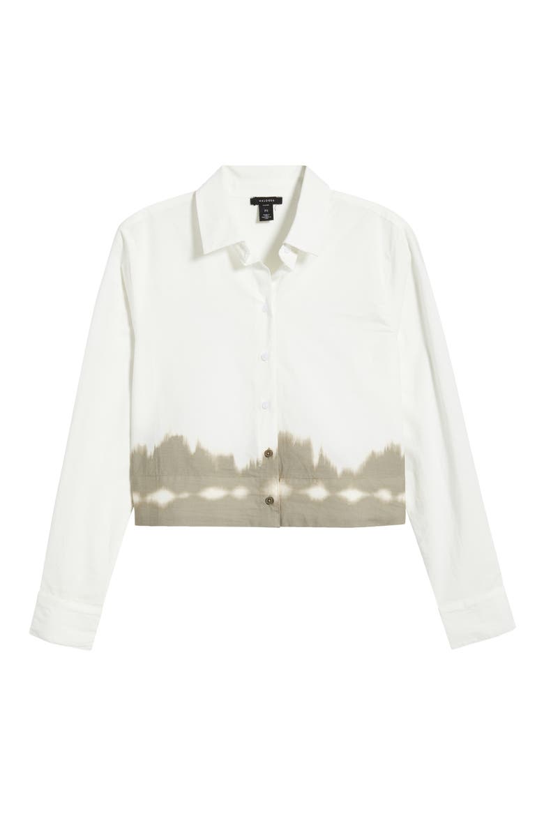 Cropped Button Up Top, Alternate, color, WARM ASH