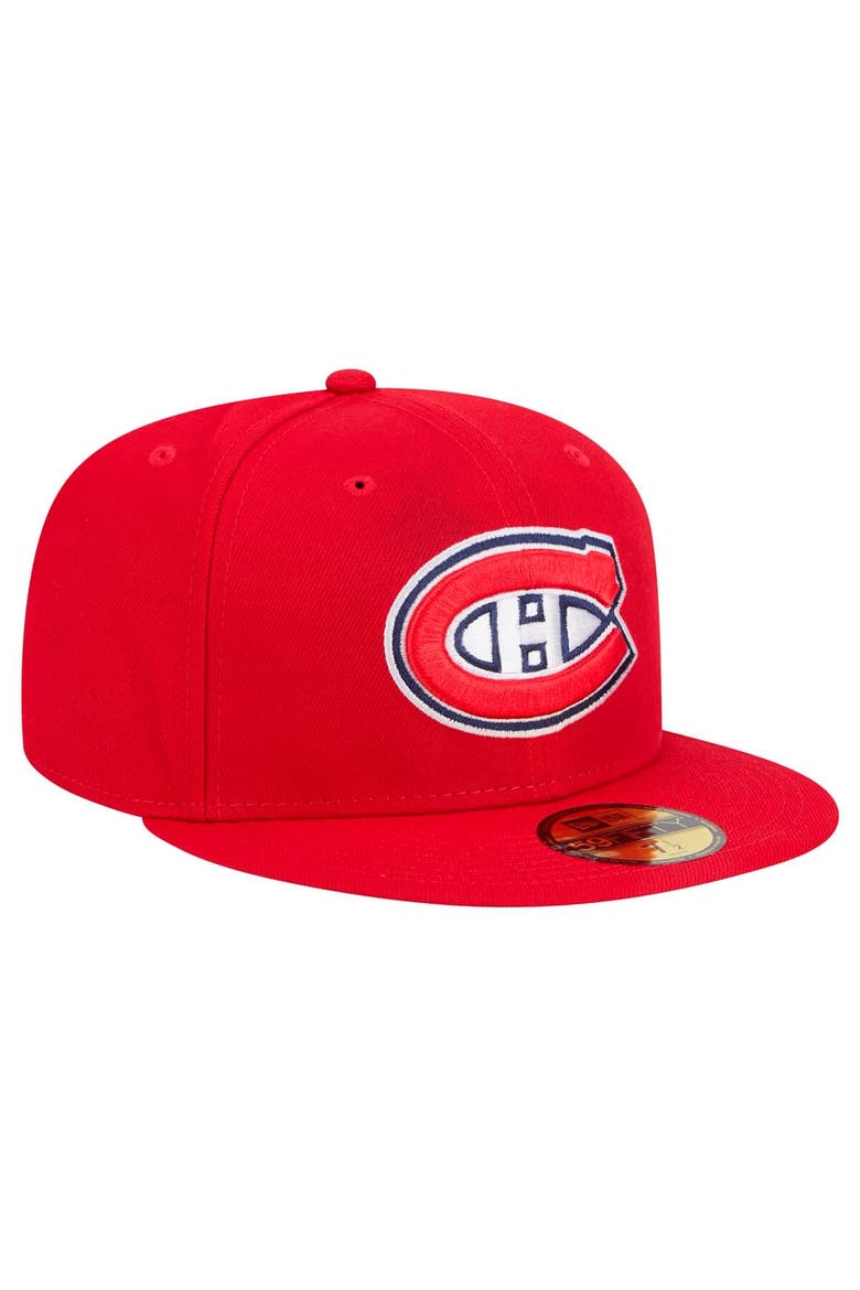 Men's New Era Red Montreal Canadiens Core 59FIFTY Fitted Hat, Alternate, color, Red