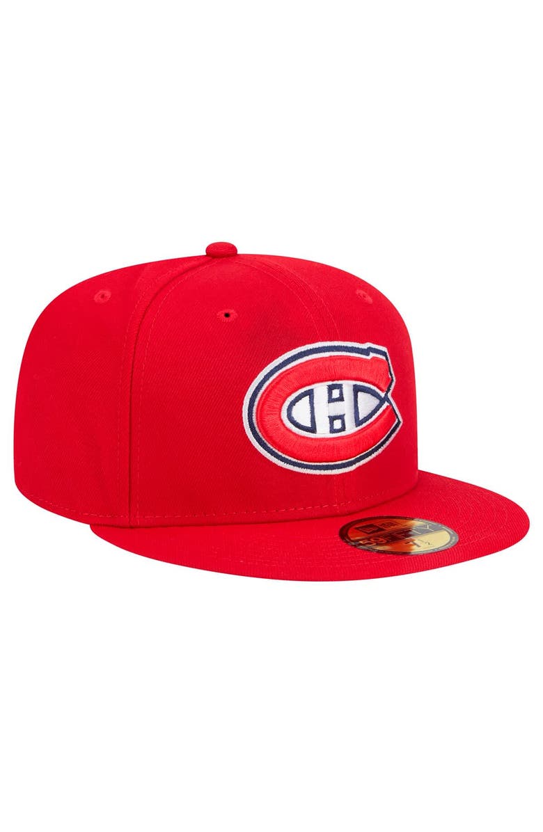 New Era Men's New Era Red Montreal Canadiens Core 59FIFTY Fitted Hat, Alternate, color, Red