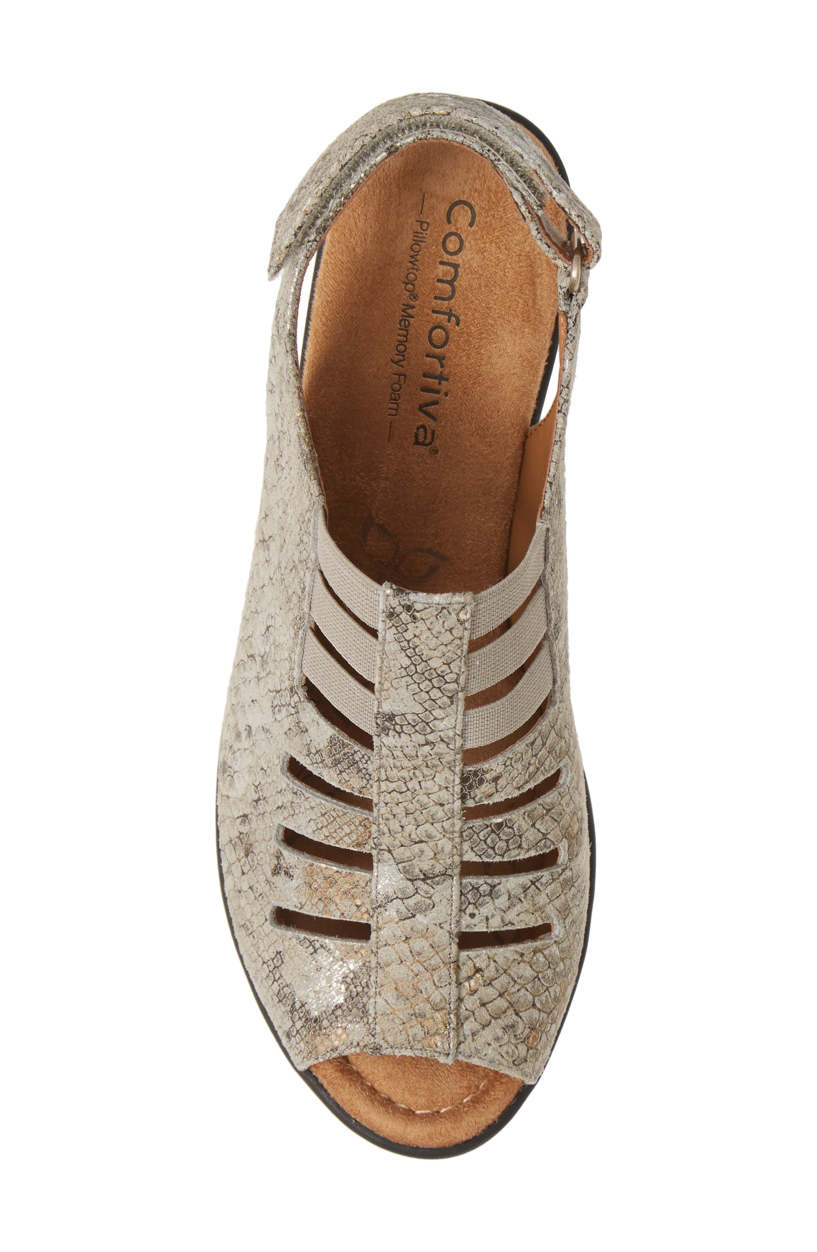 Comfortiva Faye Sandal, Alternate, color, Light Grey Leather