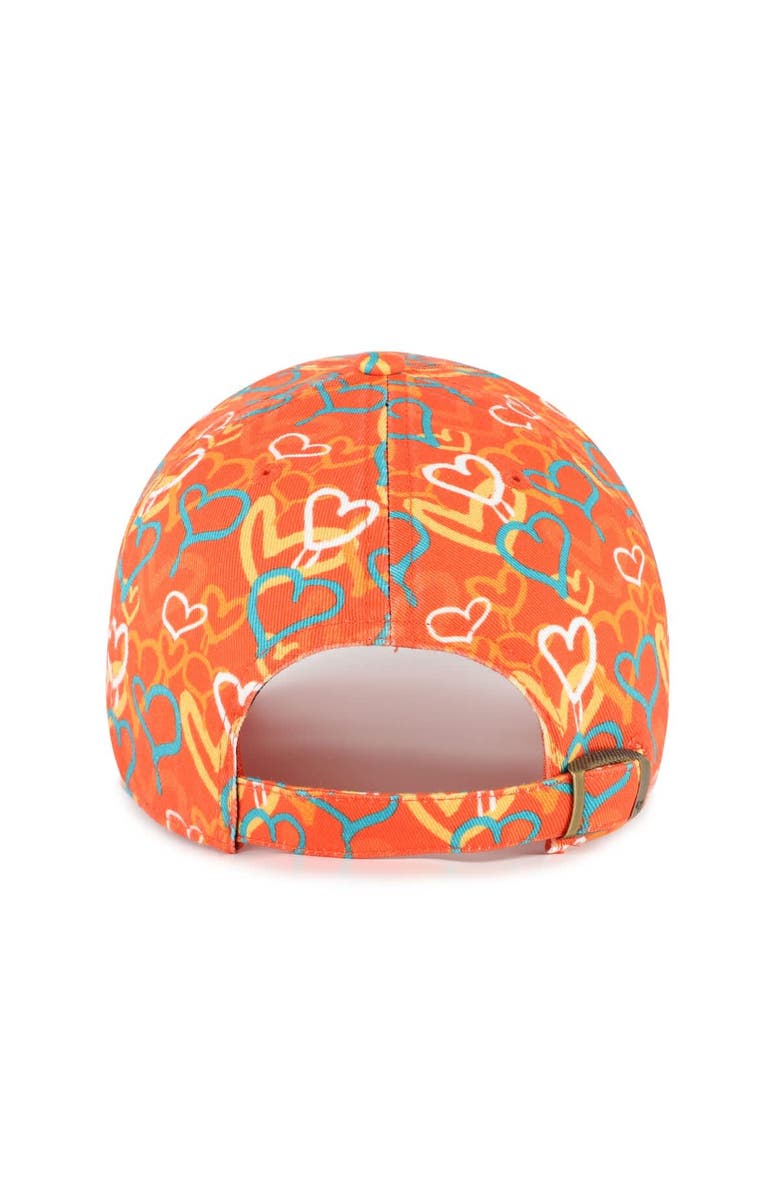 '47 Girls Toddler '47 Orange Miami Dolphins Mural Clean Up Adjustable Hat, Alternate, color, Orange