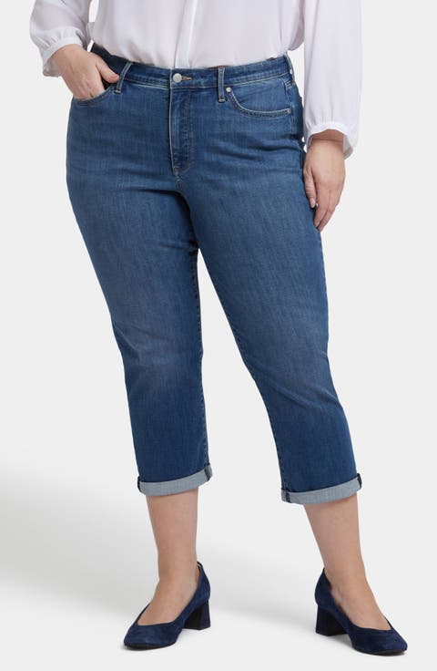 Chloe Cuff Capri Jeans (Costa Brava) (Plus)