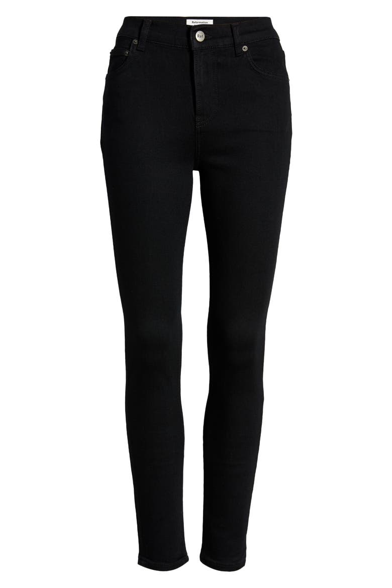 Harper High & Skinny Jeans, Alternate, color, BLACK