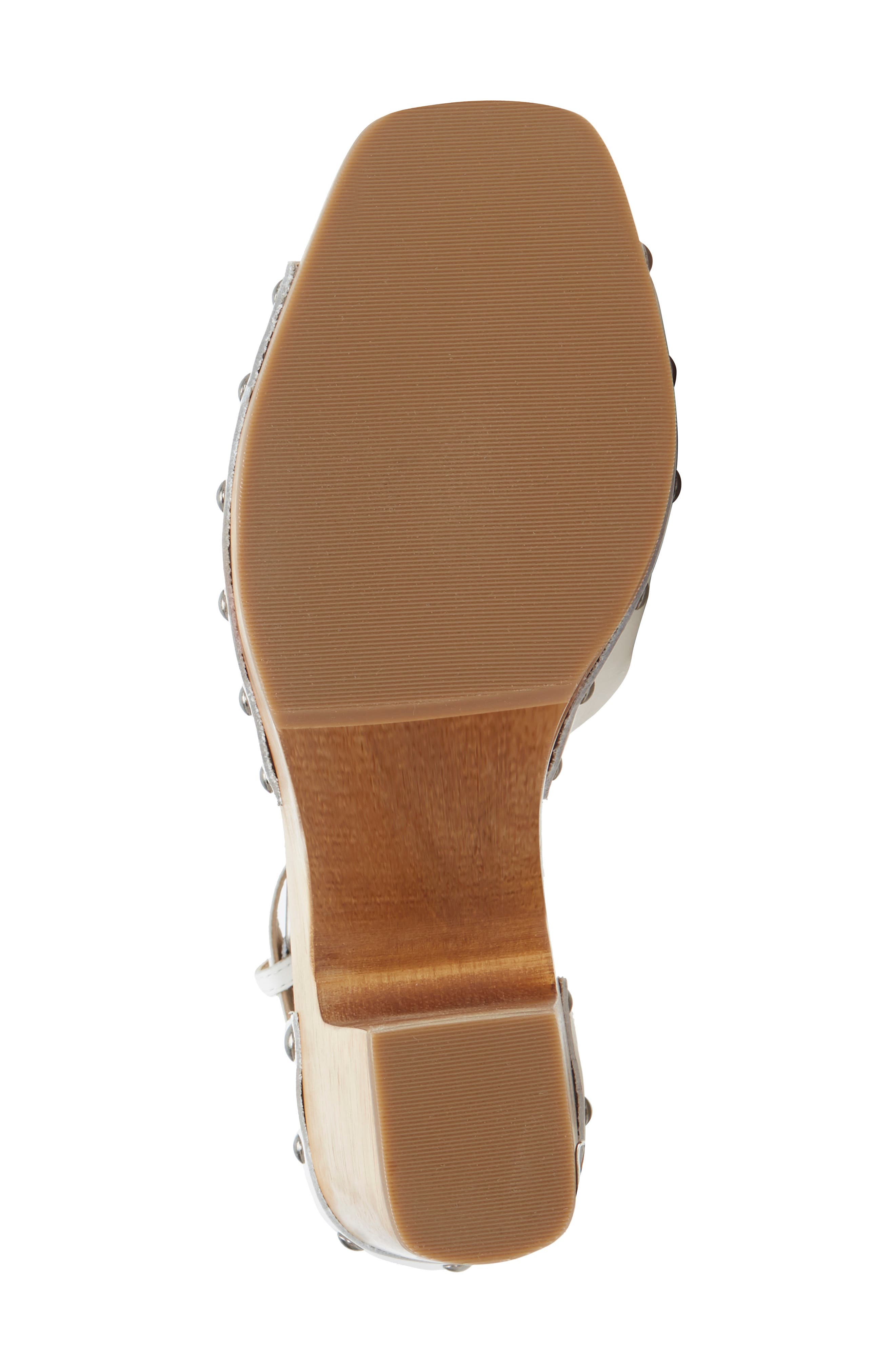Nelora Ankle Strap Platform Sandal, Alternate, color, WHITE LEATHER