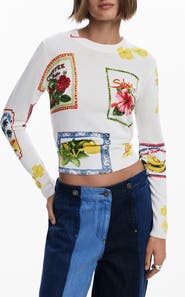 Desigual Floral Crewneck Sweater