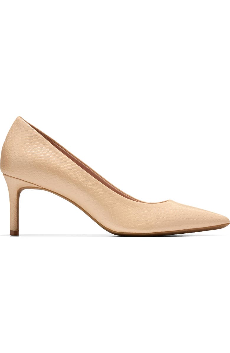 Cole Haan <p>Go-To Janey Croc Embossed Leather Pump (Women)</p>, Alternate, color, Soft Buff Snake Print Leather