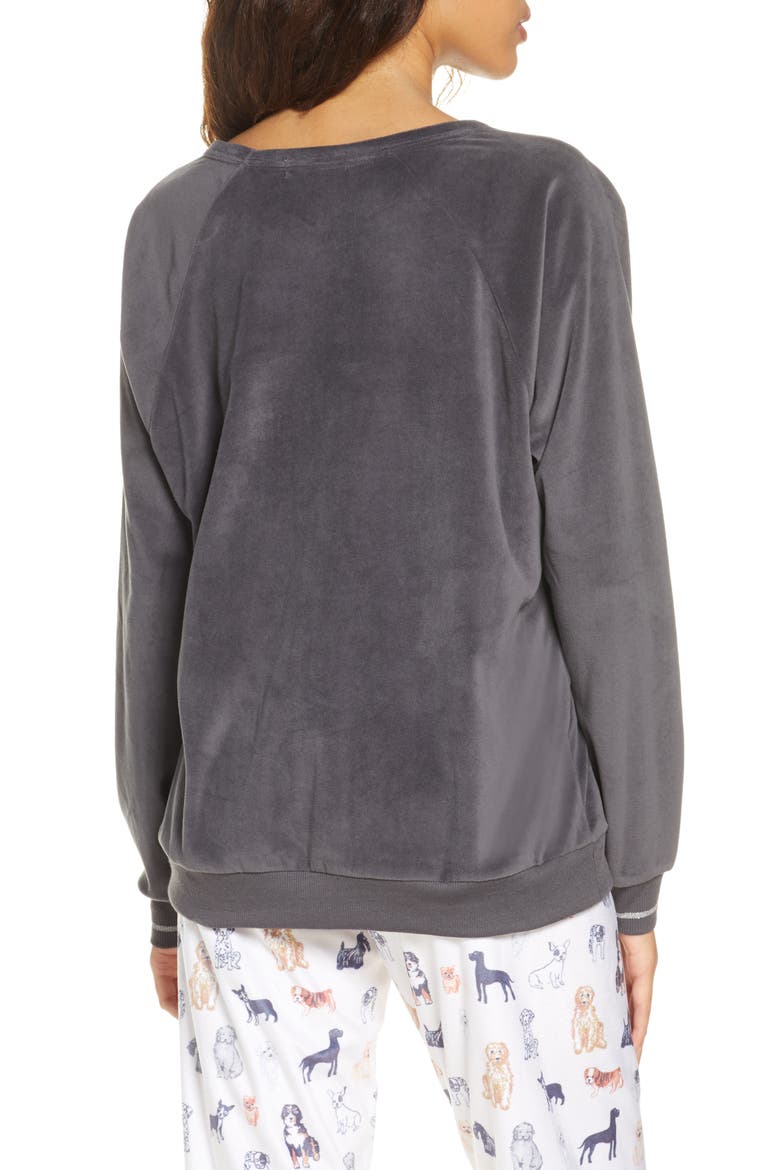 Oh My Velour Top, Alternate, color, SLATE