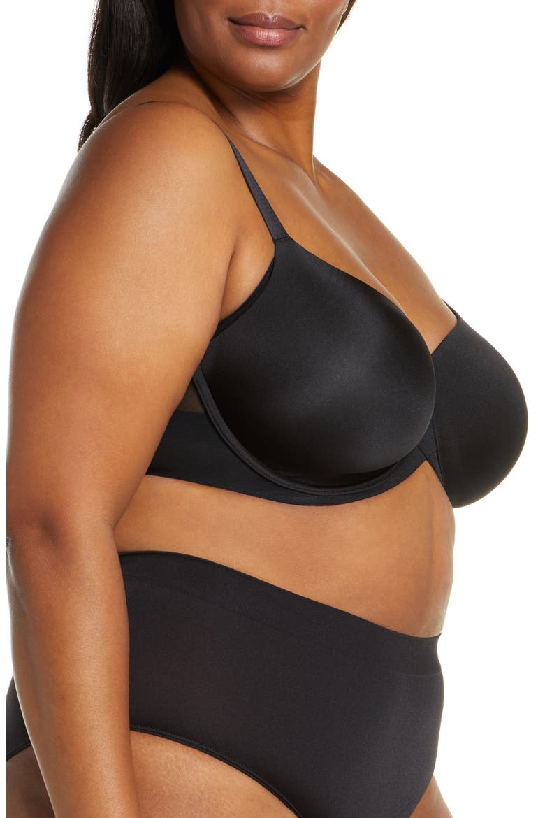 Ultimate Side Smoother Underwire T-Shirt Bra, Alternate, color, BLACK