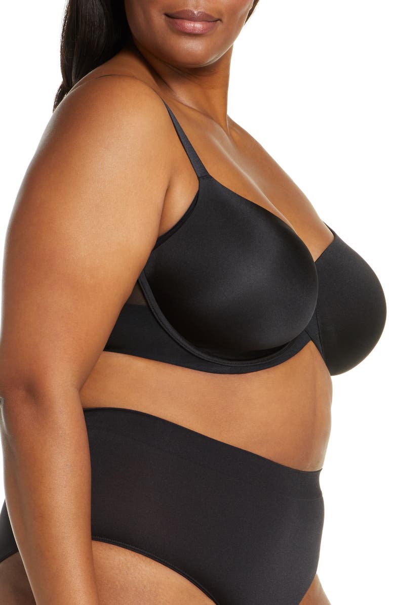 Wacoal Ultimate Side Smoother Underwire T-Shirt Bra, Alternate, color, Black