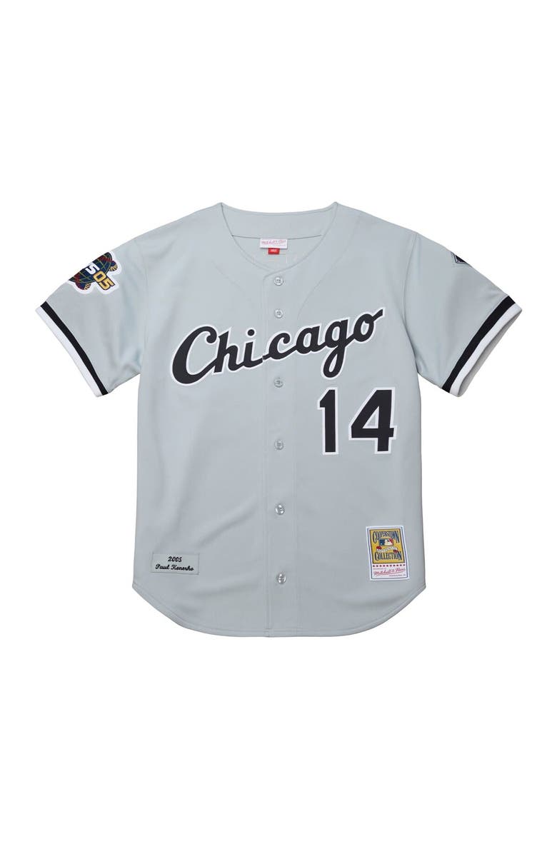 Mitchell & Ness Men's Mitchell & Ness Paul Konerko Gray Chicago White Sox 2005 Throwback Authentic Jersey, Alternate, color,