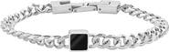 GEOFFREY BEENE Men's Semiprecious Stone Curb Chain Bracelet
