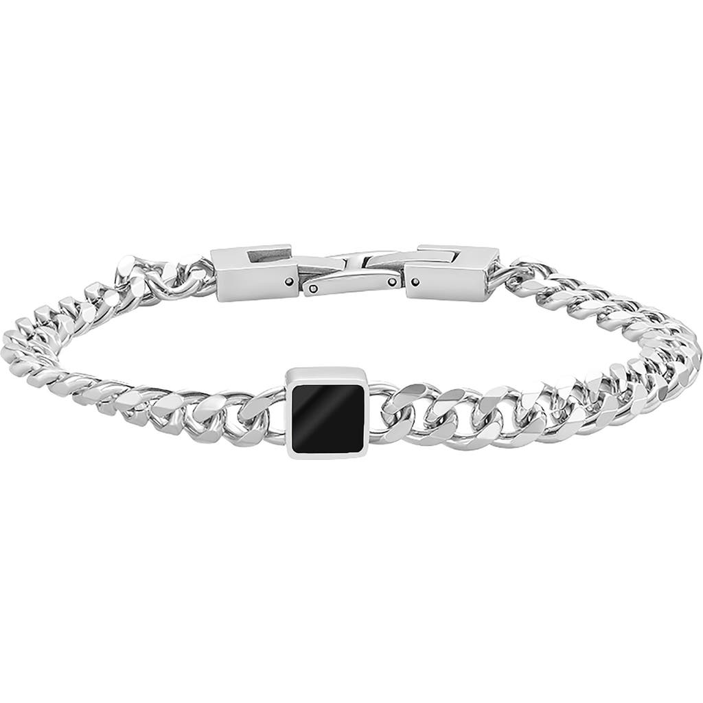 Geoffrey Beene Semiprecious Stone Curb Chain Bracelet