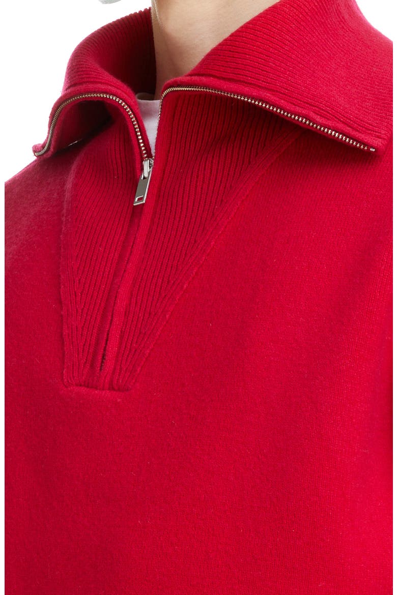 Men's Lewin Quarter Zip Wool Blend Sweater, Alternate, color, RED