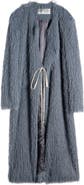 Dries Van Noten Rivla Eyelash Fringe Wrap Coat
