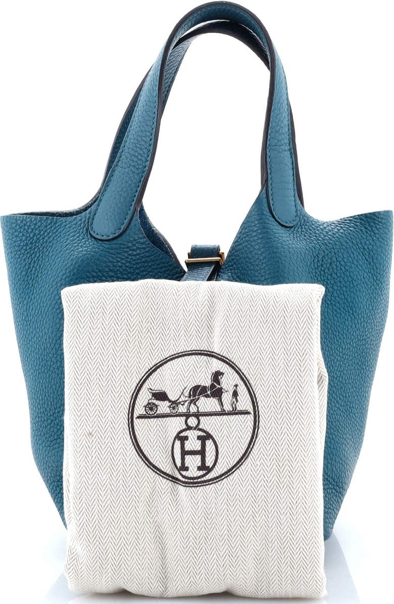 Pre-Owned Hermes Picotin Lock Bag Clemence PM, Alternate, color, Vert Bosphore