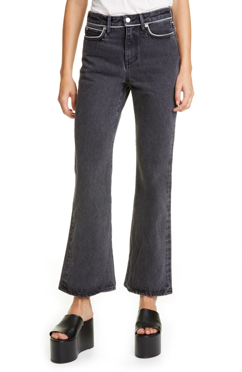 Simon Miller Piping Crop Flare Jeans, Main, color, 