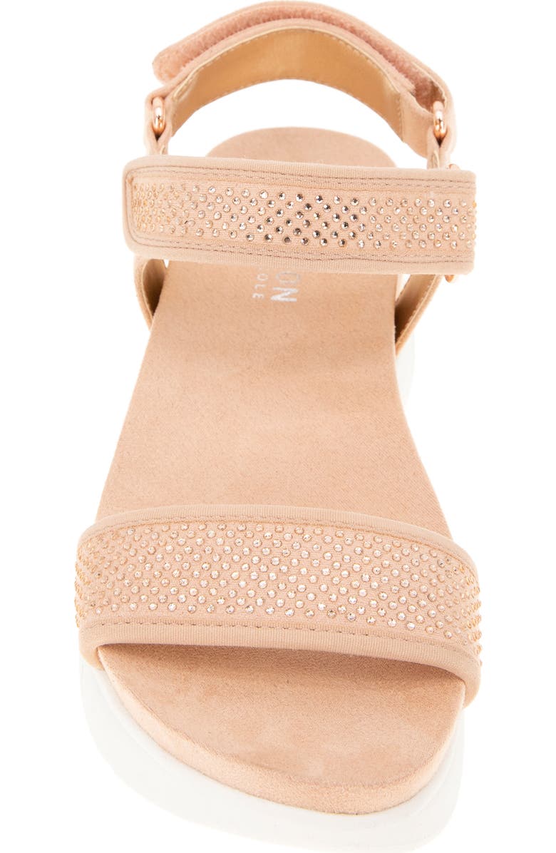 Reaction Kenneth Cole Halsey Ankle Strap Platform Sandal, Alternate, color, Blush Knit