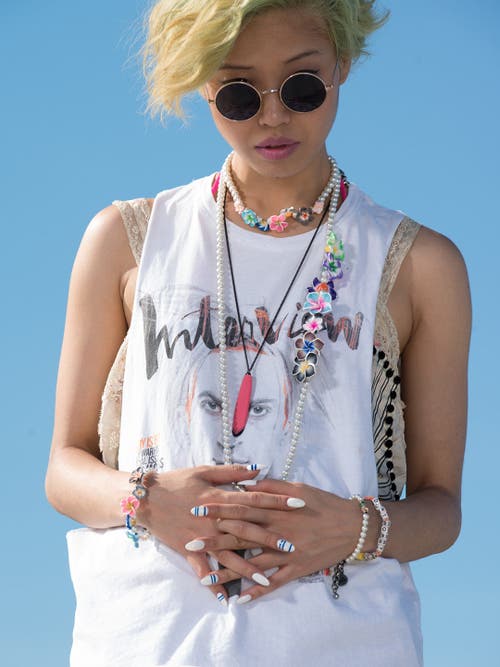 Shop Venessa Arizaga Don't Worry Bee Happy Bracelet In Rainbow