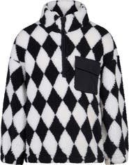Rock Your Kid Kids' Harlequin Half Zip Sherpa Pullover