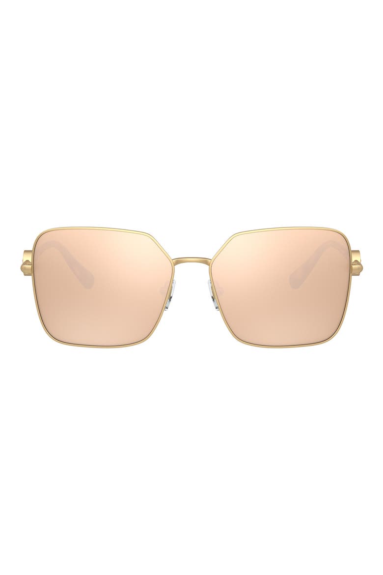 59mm Polarized Square Sunglasses, Main, color, MATTE GOLD