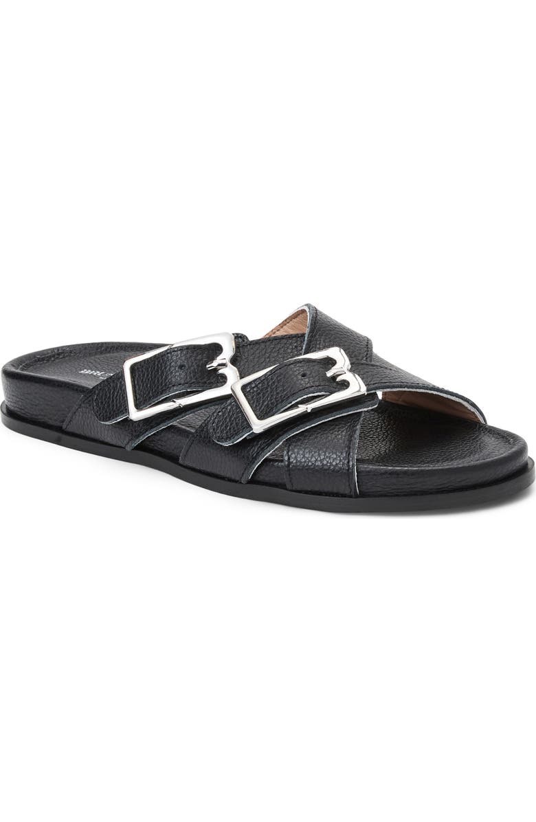 Bruno Magli Genesis Slide Sandal, Main, color, Black Tumbled