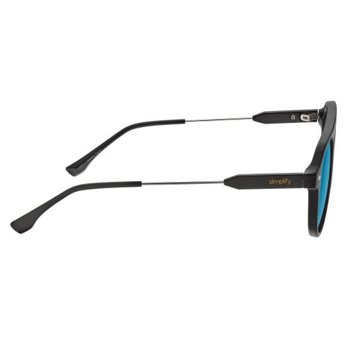 Simplify Unisex Ssu127-c2 51mm Polarized Sunglasses In Black/blue