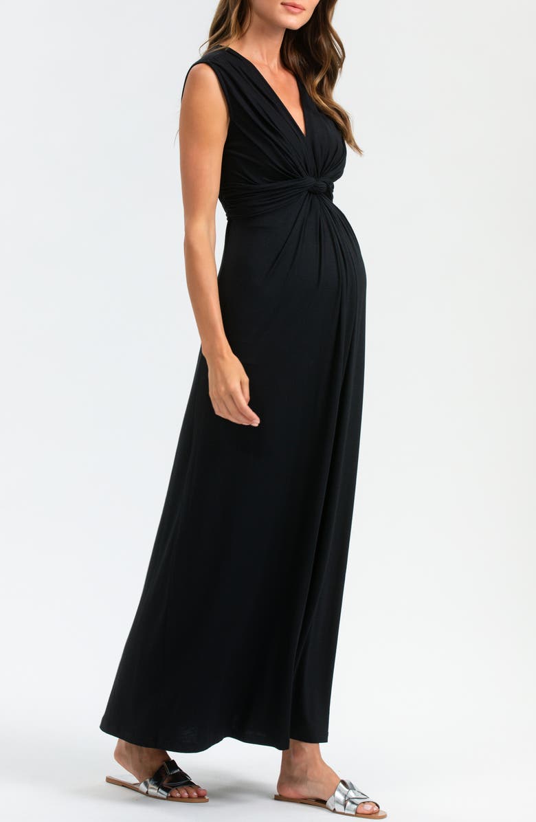 PIETRO BRUNELLI MATERNITY Knotted Maternity/Nursing Maxi Dress, Alternate, color, 