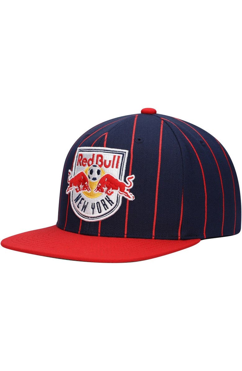 Mitchell & Ness Men's Mitchell & Ness Navy New York Red Bulls Team Pin Snapback Hat, Alternate, color, 