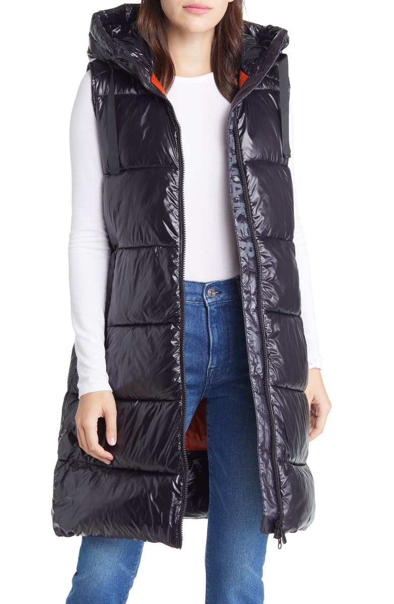 Save The Duck Iria Long Puffer Vest, Main, color,