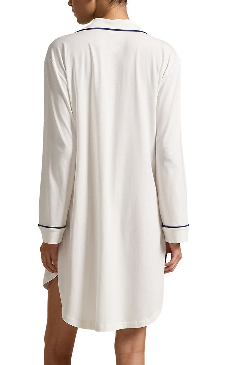Cotton Blend Sleepshirt, Alternate, color, WHITE CLOUD
