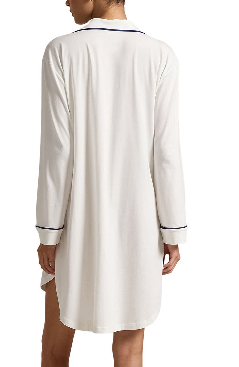 Polo Ralph Lauren Cotton Blend Sleepshirt, Alternate, color, White Cloud