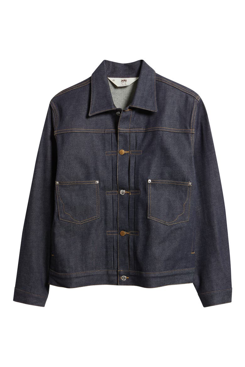 Selvedge Denim Jacket, Alternate, color, INDIGO