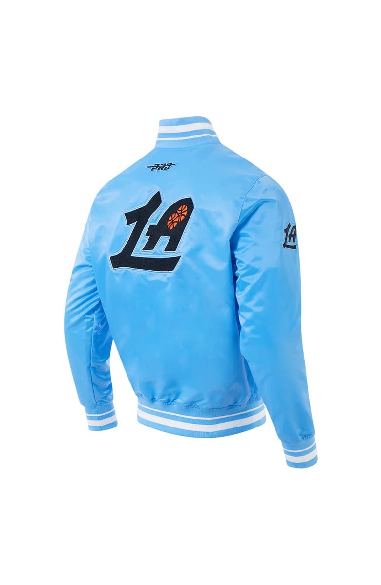 PRO STANDARD Men's Pro Standard Blue LA Clippers 2024/25 City Edition Chenille Satin Full-Snap Jacket, Alternate, color, 