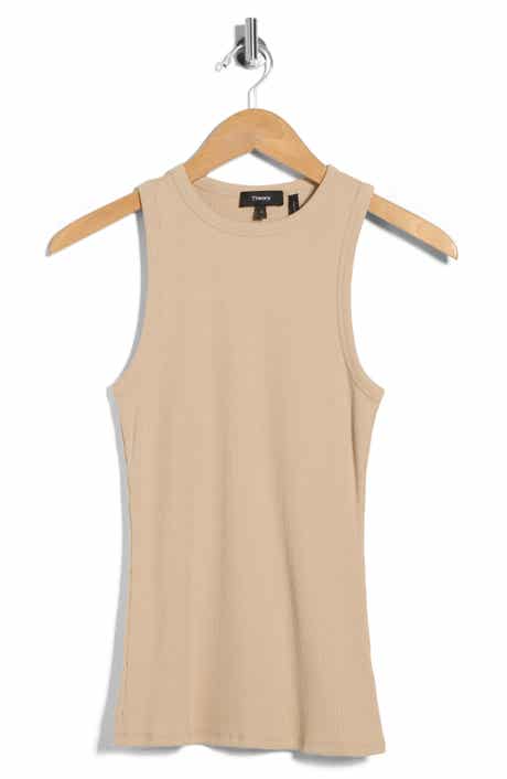 Theory Fitted Rib Stretch Organic Cotton Tank