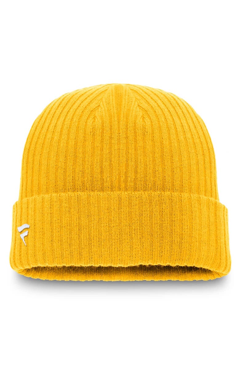 FANATICS Men's Fanatics Gold Nashville Predators Component Cuffed Knit Hat, Alternate, color, Gold