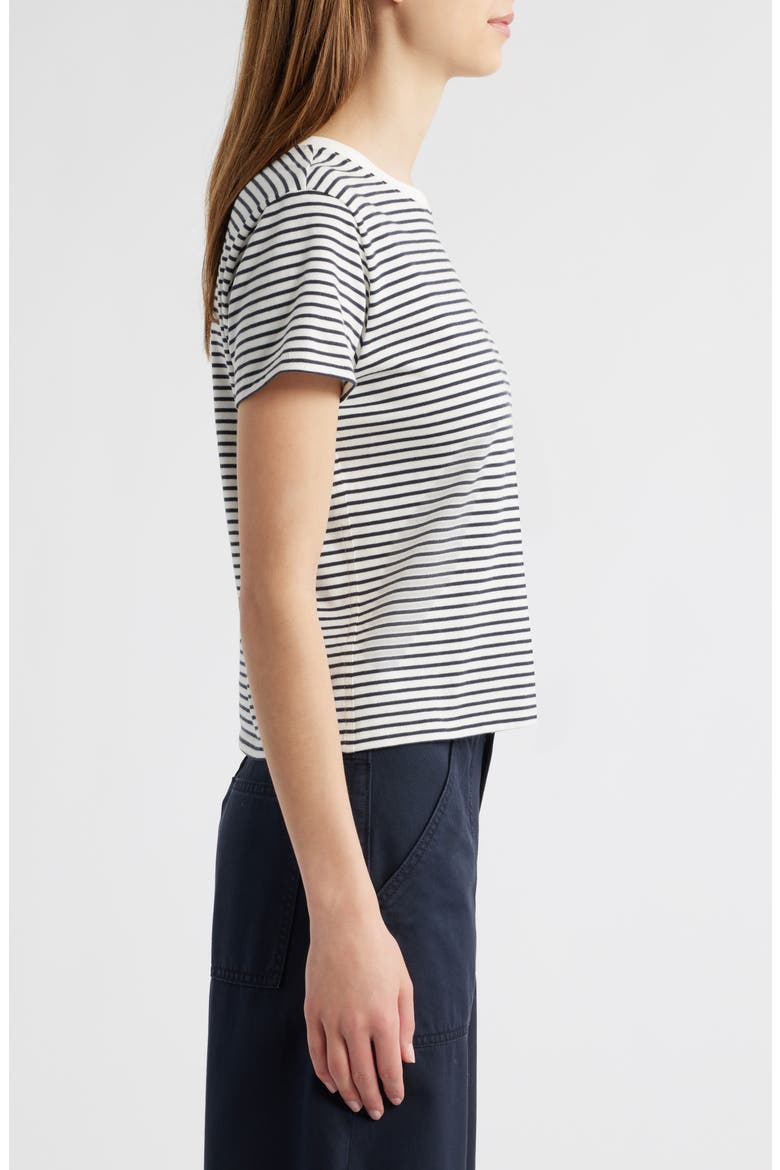 The Stripe Baby Tee, Alternate, color, NAVY MULTI