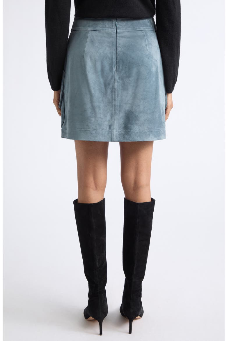 Norwood Suede Miniskirt, Alternate, color, BLUE STEEL