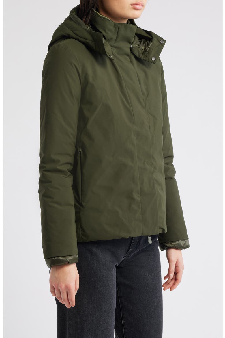 Elaine Waterproof Hooded Jacket, Alternate, color, LAND GREEN