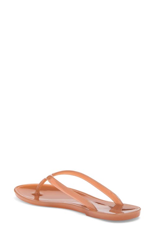 Jeffrey Campbell Beach Day Jelly Flip Flop In Nude Beige