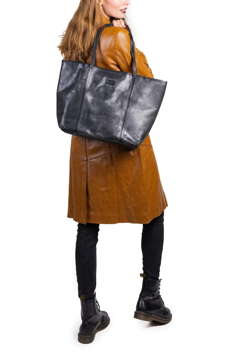 OLD TREND Alder Genuine Leather Everyday Shoulder Tote, Alternate, color, Black