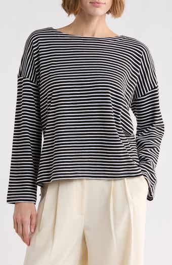 Striped Bateau Neck Tee