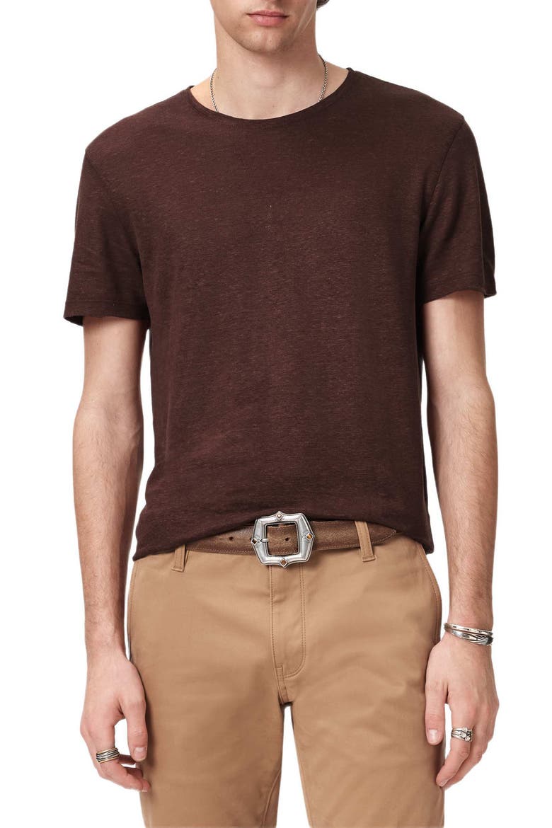 Mott Linen T-Shirt, Main, color, PRUCE